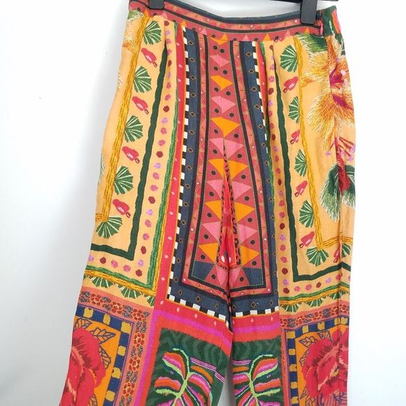 Anthropologie Farm Rio Printed Linen High Waist Jogger Pants SP - Picture 9 of 13